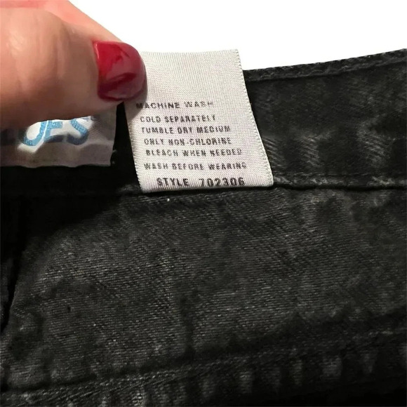 Vintage 90s L.A. Blues Women's Plus Size 18 Black Relaxed Denim Jeans - Picture 9 of 12